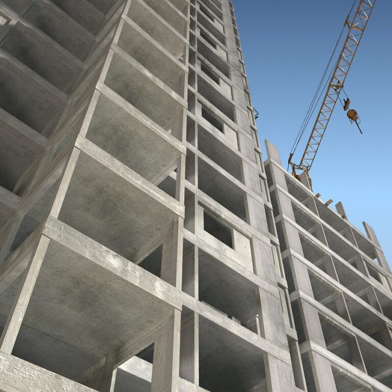 مشهد أعمال بناء العظم في مشروع مقاولات عامة بالشرقية